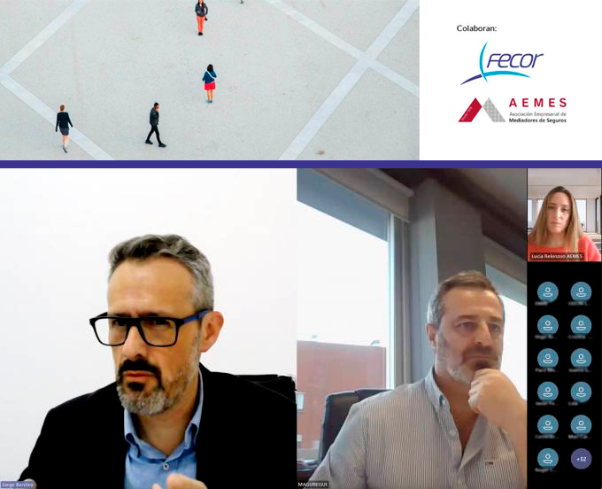 AEMES y FECOR realizan un webinar para los corredores de seguros sobre el convenio colectivo.